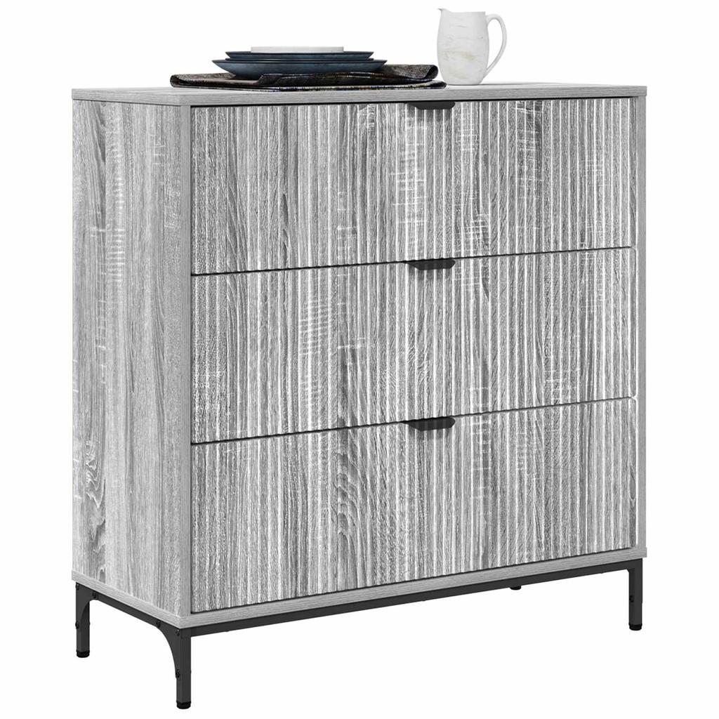 Sideboard Grey Sonoma 79.5 x 33 x 82 cm Particle Board