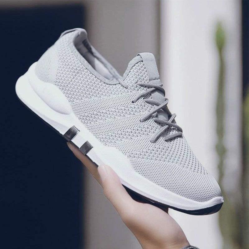 Men's True Flyknit Shoes: Breathable, Wear-Resistant Sports & Casual Korean Style Running & Dad Shoes for Summer & Autumn.