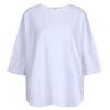 Shop   Women Round Neck Big Size Plain Box ShorT Sleeve T shirT whiTe Bygo Wsh 2