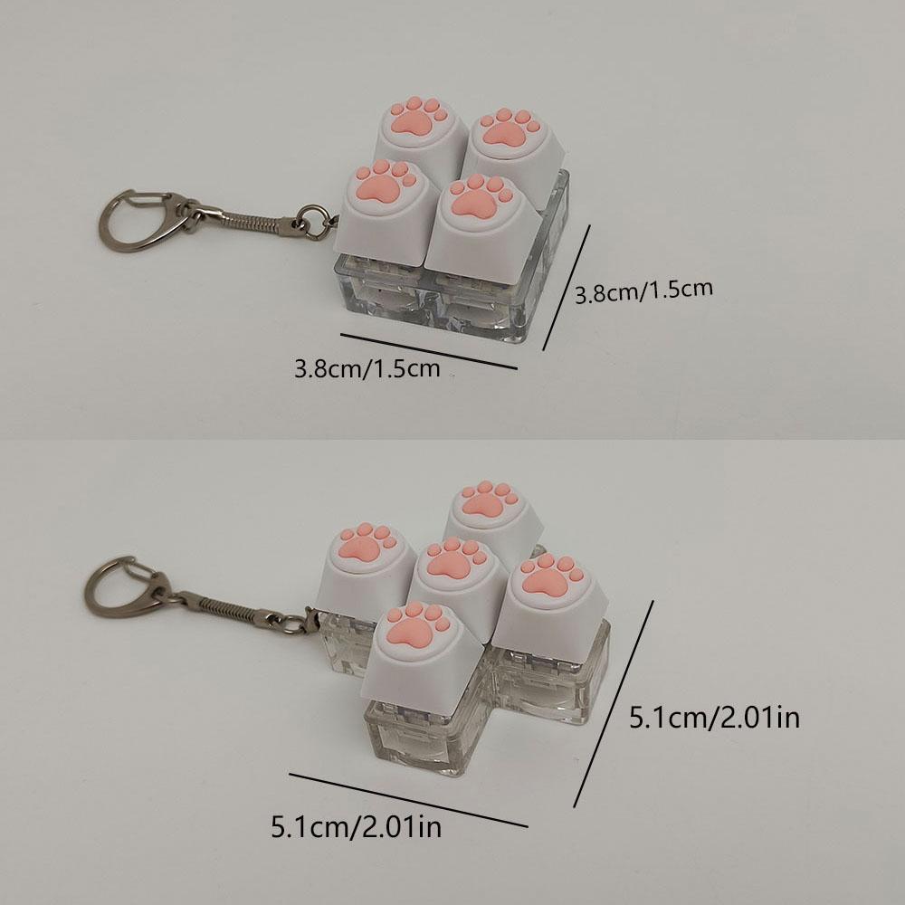 Novel Fingertip Slow Pressure Pressing Toykey Silicone Soft Cat Paws Keychain Key Ring Pendant Mobile Phone Pendant Accessorie