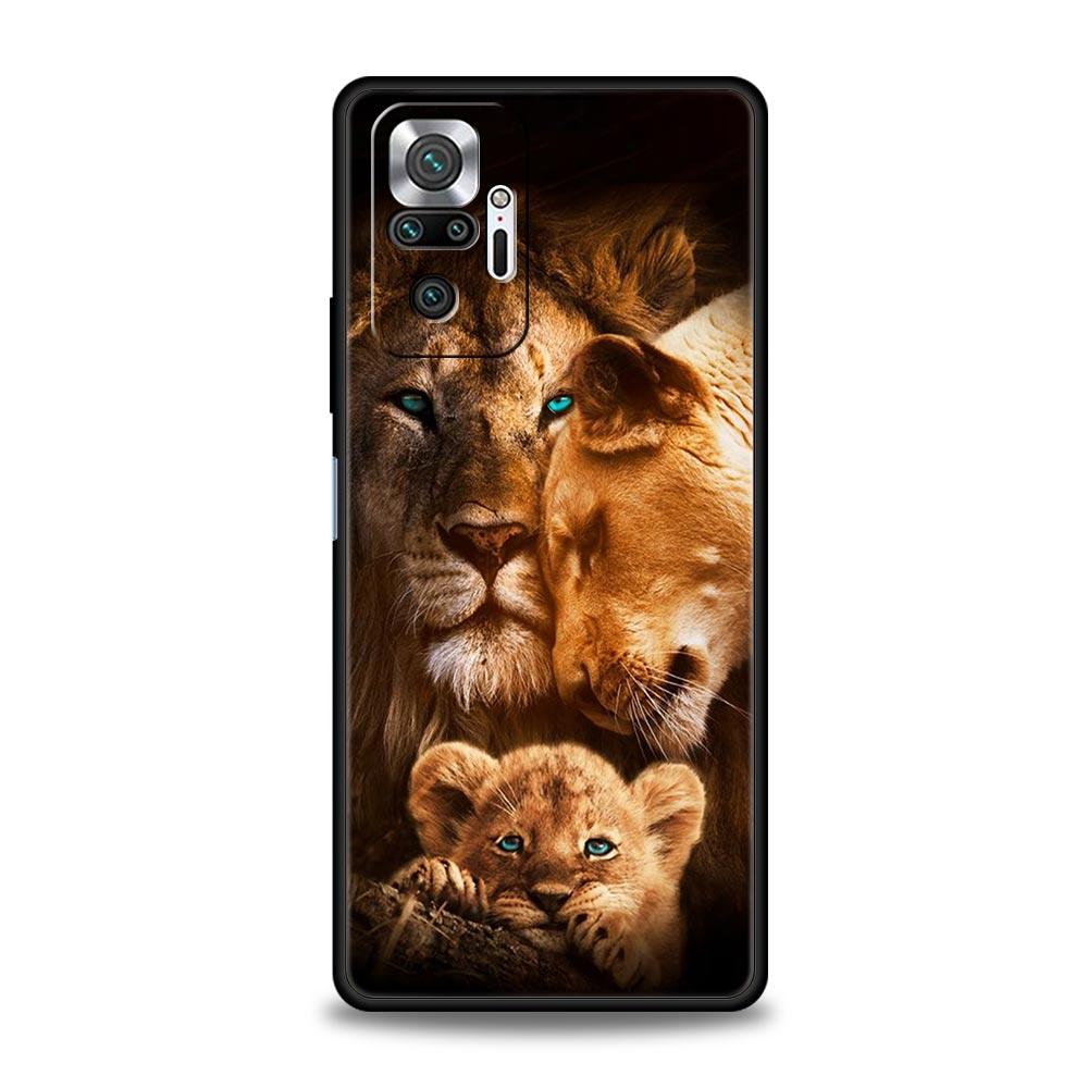

Lion Alpha Male Cub Phone Case For Xiaomi Redmi Note 14 13 5G 10 11 12 Pro Plus 4G 14C 13C 12C 10C Black Cover Note 13Pro 5G