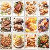 Chléb Jídlo Diamantová Malba Restaurace Kuchyň Dekorace DIY Plné Kamínky Dezert Figura Mozaika Sada pro Křížkovou Výšivku Dárek