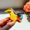 Sturdy Crystal Horse Statue Colorful Decorative Horse Shape Crystal Artwork  Tabletop