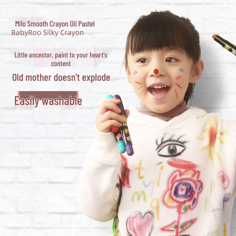 Milo Crayon Washable Rotating Oil Pastels Wax Sticks for Kids