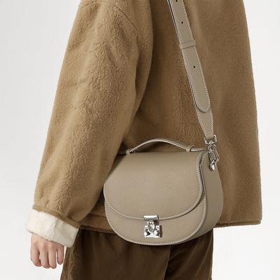 Winter Leather Women's Bag, Minimalist Style Leather Handbag, Niche Design Crossbody Bag