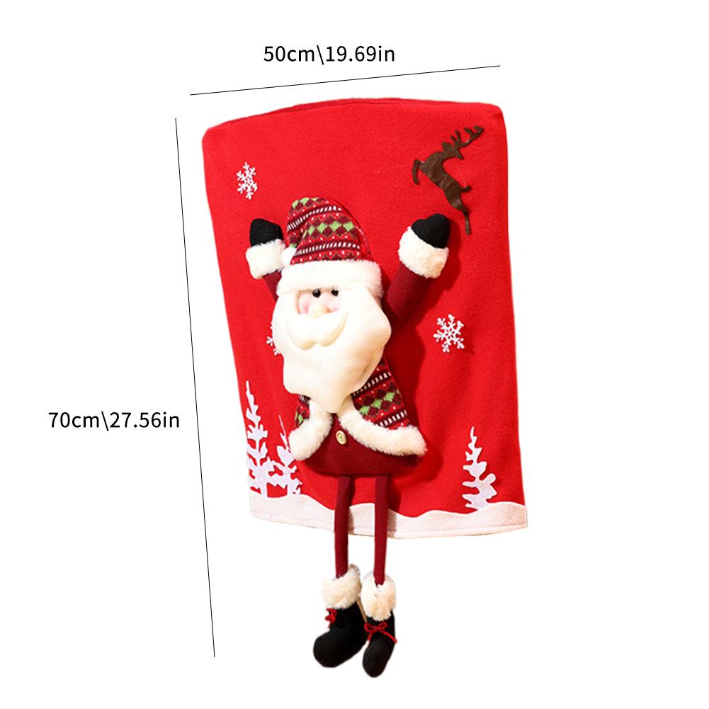 Snowman Santa Claus Elk Deer Chair Cover Christmas Chair Cover Christmas Table Decoration Dining Chair Cover Xmas Party Supplies