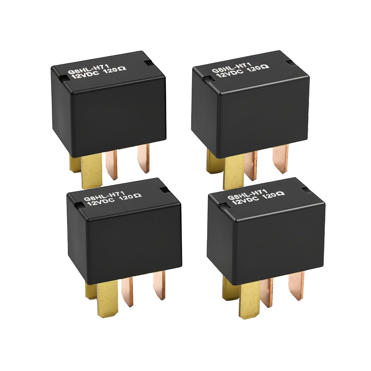 4-Pack G8HL-H71 A/C Compressor Relay 39794-SDA-A05 39794-SDA-A03 12VDC Automotive Relay – Compatible with Honda Accord 2003-2014, Civic 2006-2014,