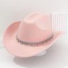 New Western Cowboy Hat Top Hat Water Drop Jewel Rhinestone Belt Bridesmaid Hat Jazz Hat Hat