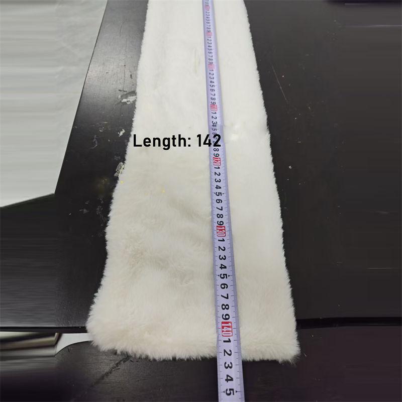 Pull Through Zipper Pocket Neckwear Faux-Fur Scarf Women