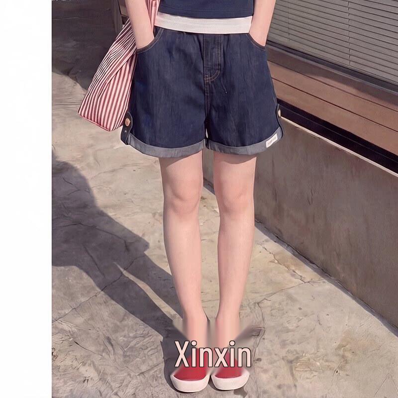 Moonkids Girls  2026 Summer Short Sleeve Top & Denim Shorts Set 140cm