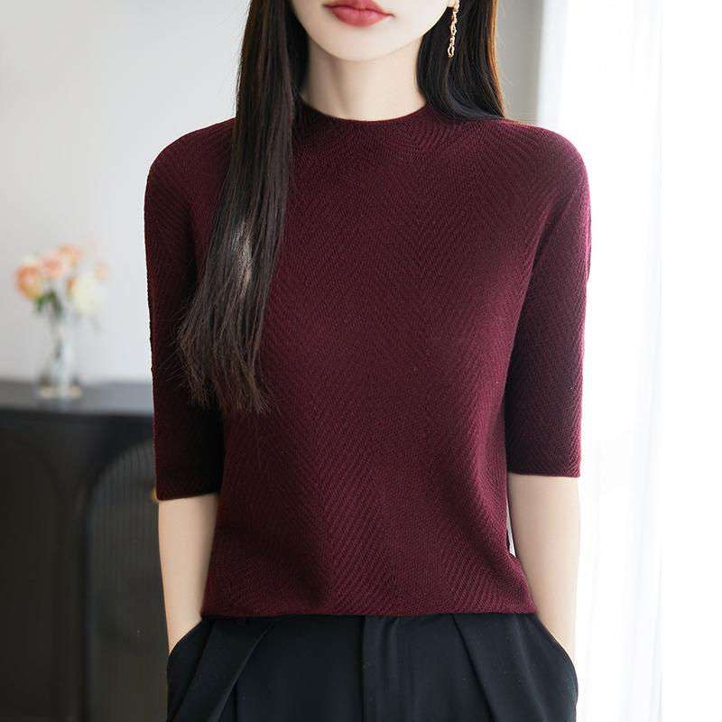 All-Season Women's 50% Wool 50% Silk Sweater | Lightweight Warm Blend Pullover | Luxury Cashmere Silk Knitwear
