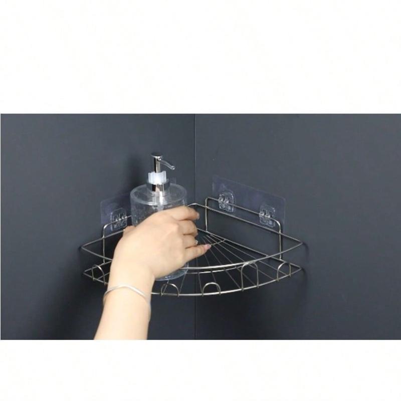 Samolepicí háčky na sprchový košík, Vodotěsné nástěnné háčky pro koupelnové úložné košíky, Mýdlenky a zavěšení, Není potřeba vrtání