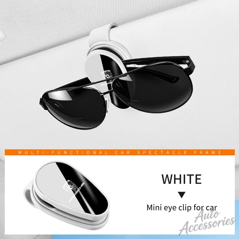 Car Styling Visor Glasses Storage Sunshade Fastener Clip Car Accessories For Porsche 911 718 Cayenne Cayman Macan Taycan Boxster