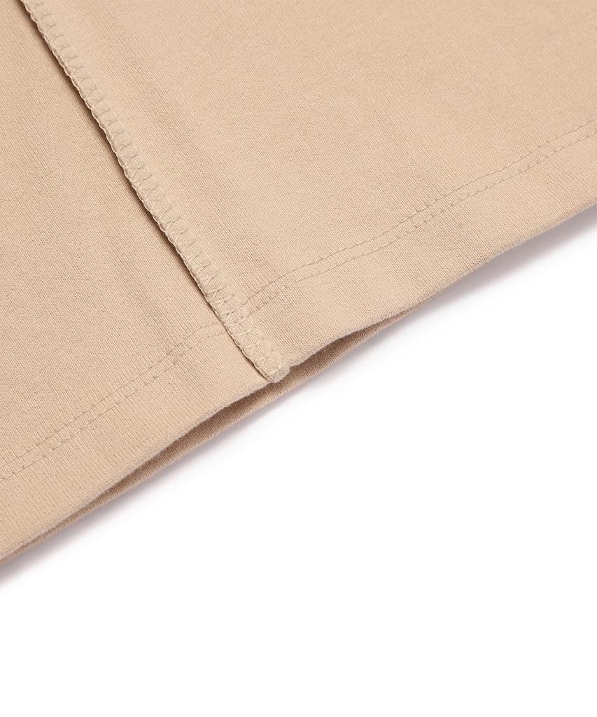 Illedis Half Cutting T-Shirt Beige