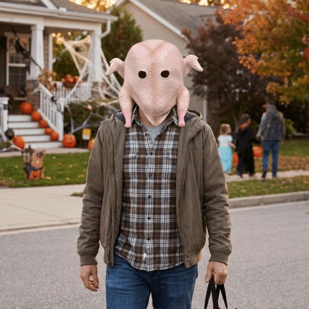 Realistic Turkey Chicken Latex Mask Funny Chicken Headgear Animal Latex Headgear Halloween