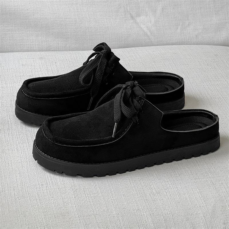 Fashion Men's Bag Head Half Tray Shoes Casual Trendy Comfortable Soft One-pedal Slippers Fad Retro Men's Cool Slippers Sandalias Hombre