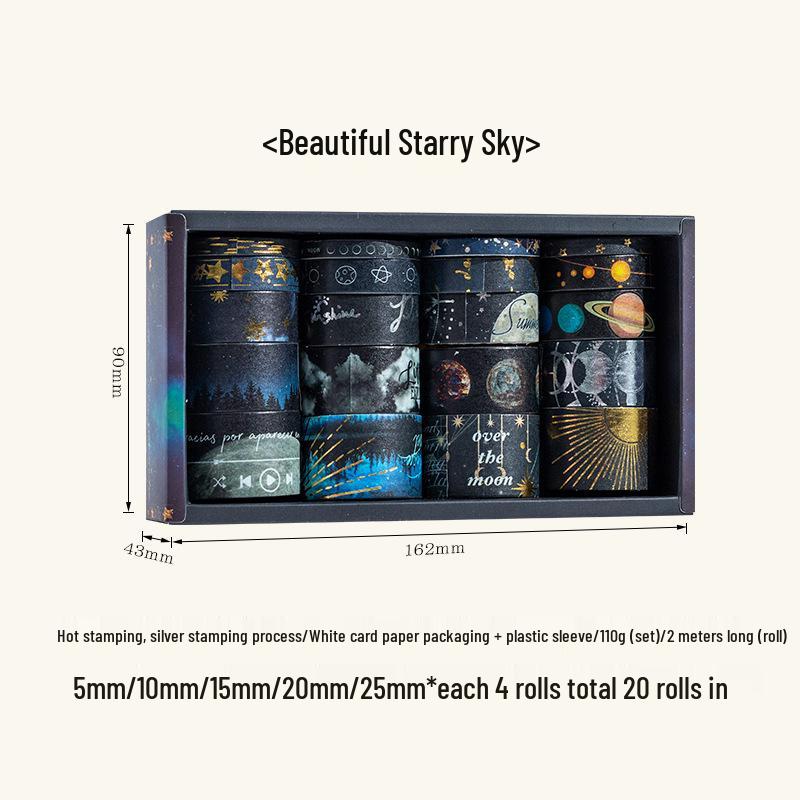 Festive Washi Tape Collection: Christmas, Valentine's, Starry Sky, Winter Sonata, DIY Hot Stamping