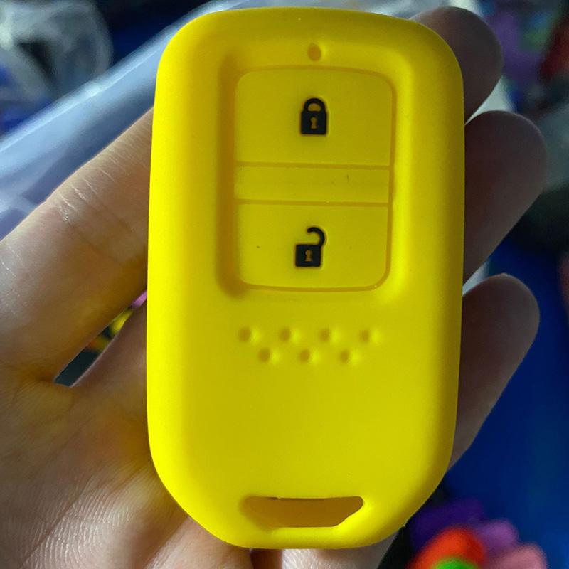 ZAD 2 button silicone rubber car key cover case holder for honda Vezel city civic Jazz CRV Crider HRV Fit Freed Smart key