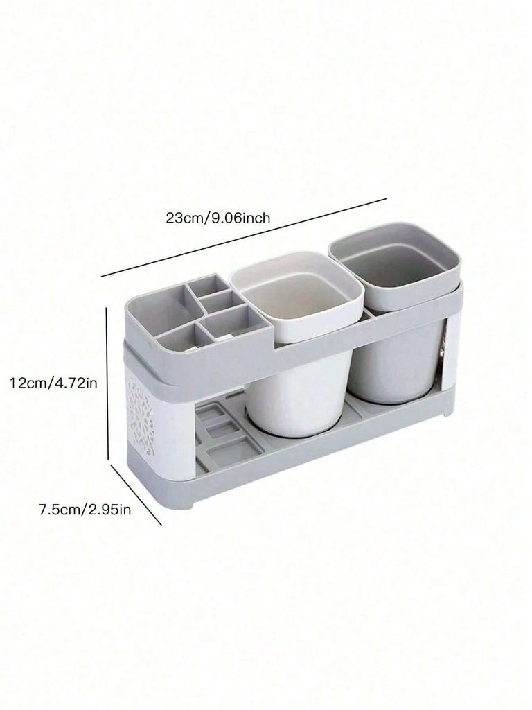 Toothbrush Holder With Gargle Cups Set, Creative Couple Home Bathroom Toothbrush Rack Cup Holder