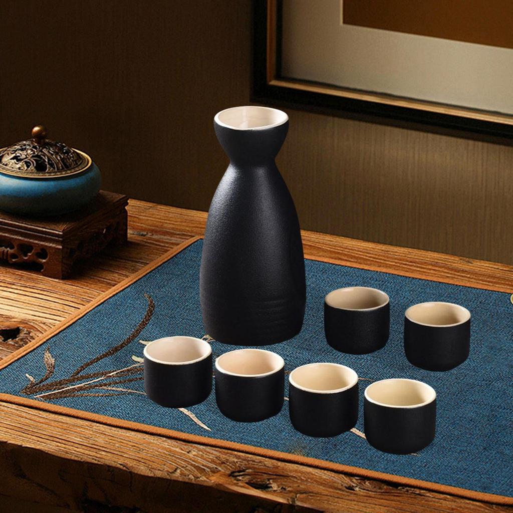 Set di sakè in ceramica, tazze e teiere, decorazione con 6 regali, bevanda creativa tradizionale