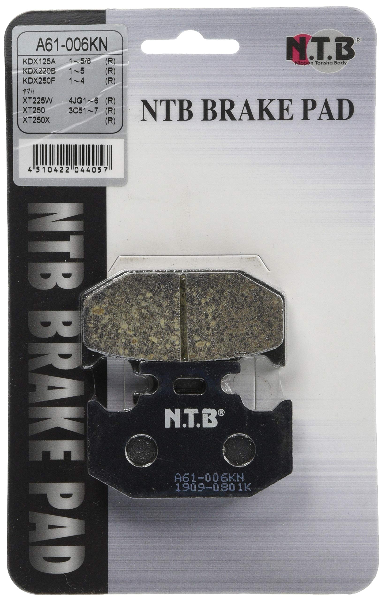 NTB (NTB) Mainly compatible with Kawasaki vehicles Brake pad A61-006KN