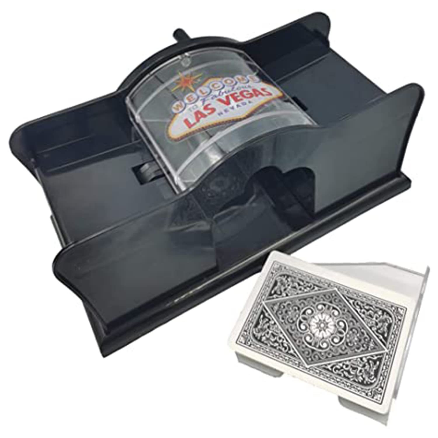 

Card Manual No Power No Batteries Required Shuffler Card Game [NABESHI] Shuffler, Type, Supply, (1 piece)