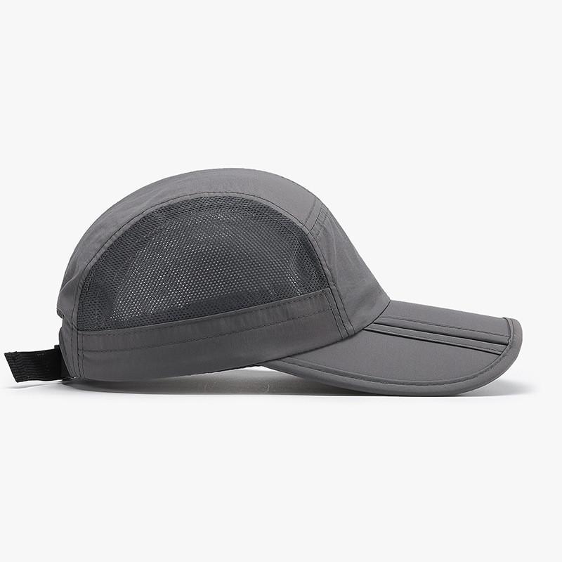 None Summer Foldable Sun Protection Baseball Cap With Breathable Mesh For Outdoor Activities