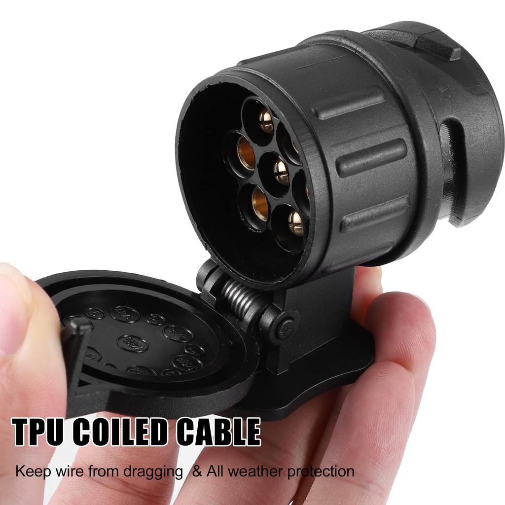 uxcell 7-13 Pin Trailer Connector 13 Pin to 7 Pin Trailer Adapter Conversion Socket