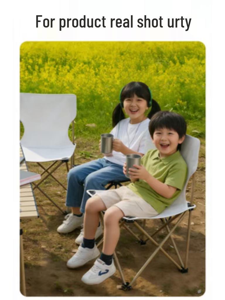 Khaki Portable Outdoor Folding Table and Chair Set with Storage Bag for Camping, Picnics, and Forest Parties.
