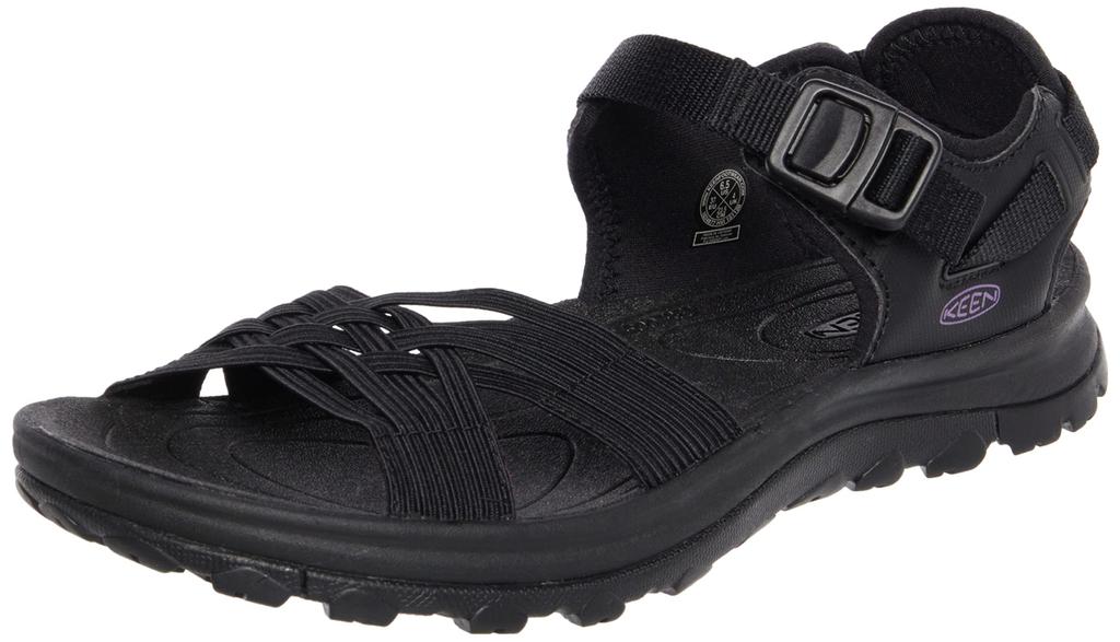 KEEN Strap Terradora 2 Open Cm Women's Sandals, ST, Toe, 1024877, BK/AF, BK/AF, 25.0