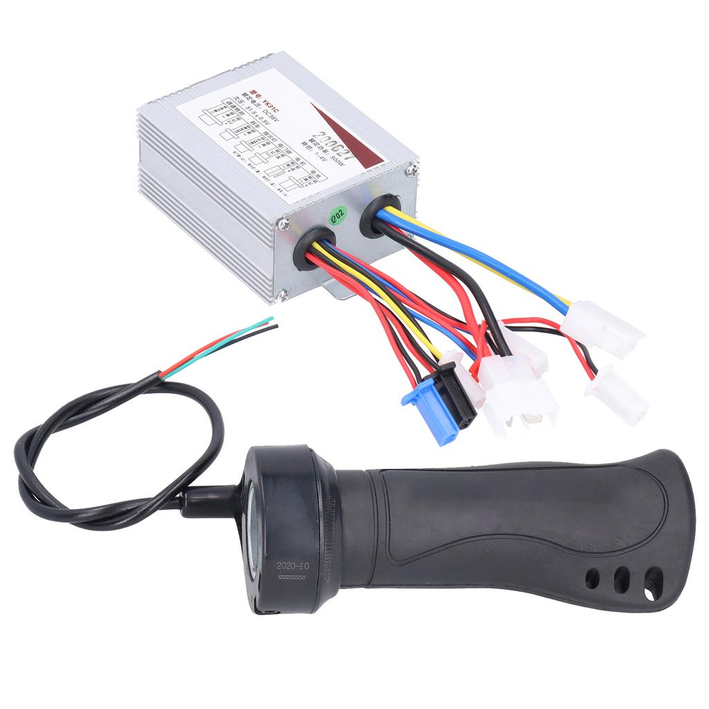 Regolatore di velocità a spazzole 36V 500W con set manopola acceleratore per bicicletta elettrica, scooter, tricicli
