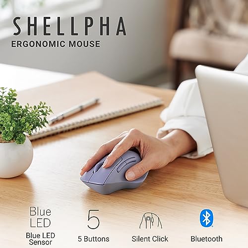 ELECOM SHELLPHA Wireless Mouse, Bluetooth, Quiet, Antibacterial, 5 Buttons + Tilt Wheel, Navy, M-SH30BBSKNV