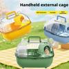 Transparent Cover Hamster Carrier Box Large Space Double Layer Travel Hamster Cage Ventilation Slots Escape Proof Hamster Villa