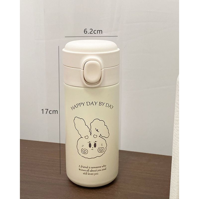 

Minimalist Large Capacity Vacuum Cup for Girls Good-looking Students for School Drinking Cup Men Water Kettle Portable Water Cup 300ml Bunny