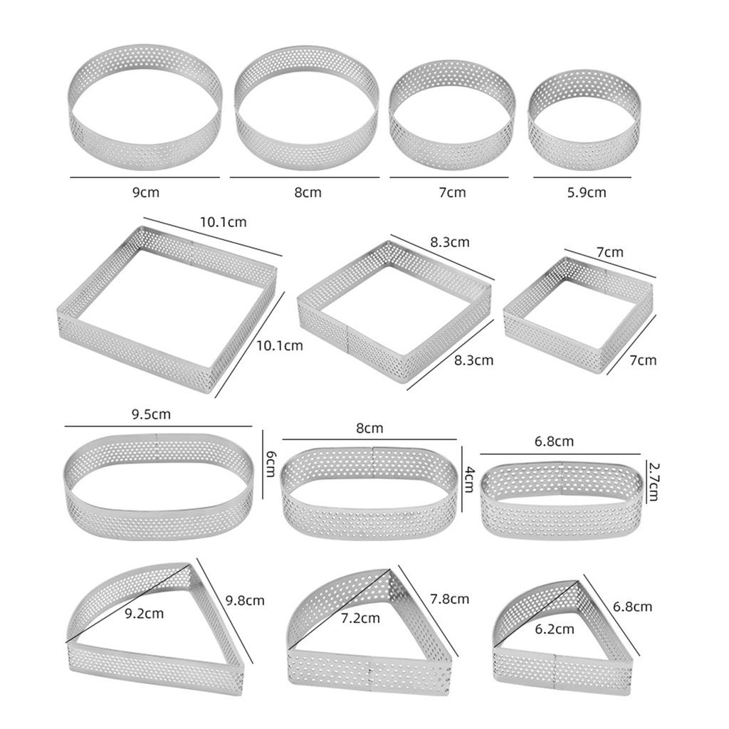 Backformen Kuchenringe 304 Edelstahlmaterial Antihaftbeschichtet zum Backen