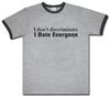 I Hate Everyone Funny Saying T-shirts for Men Gray Men's Ringer Shirt T-shirt