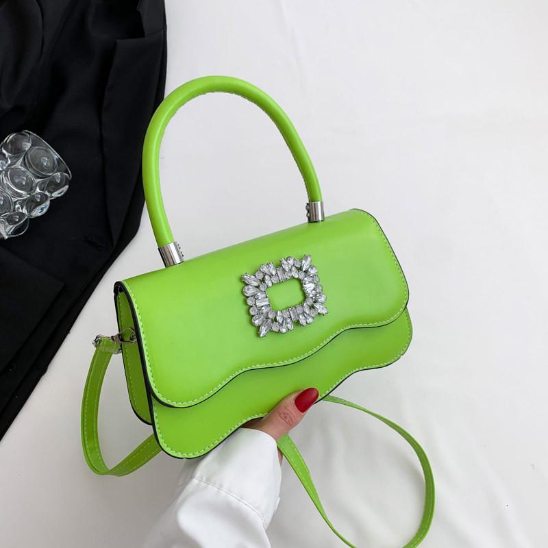 Casual Commuter Handbag Korean Style Simple Square Bag With Stitching Detail
