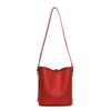 Spring and Summer Fashion Simple Style Niche Design Solid Color Bucket Bag Women's Daily Leisure Commuting Versatile Messenger Mother and Child Bag