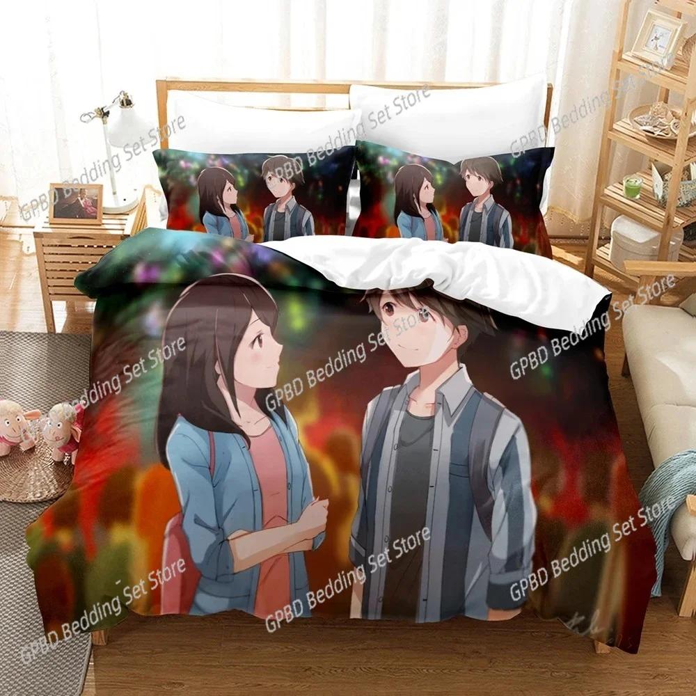 Comforter Anime As The Moon So Beautiful Bedding Set 3D Printed Suitable For Bedroom Kids Home Textile