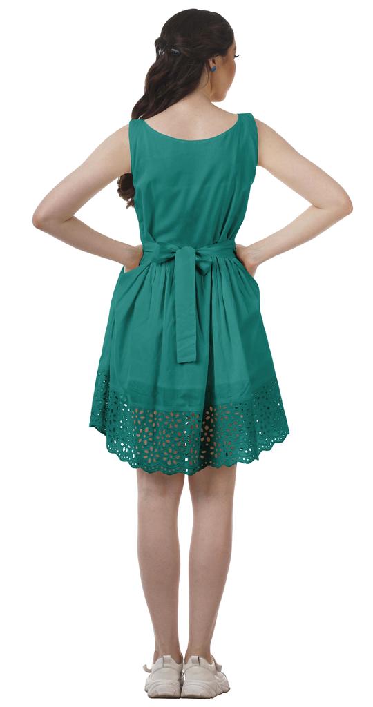 Moomaya Womens Vintage Style Lace Dress Solid Women Casual Summer Mini Dress