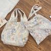 Multi-Way Shoulder Bag Casual Large Capacity Tote Lace Fabric Bag Elegant Polyester Tote Bag For Campus Use Shopping Dating