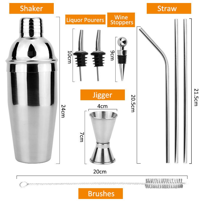 26 Years Old New Bartending Set Bar Stainless Steel Hand Crank Snow Jug Cocktail Shaker Set