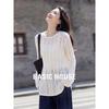 Basic House Women's French Style Hollow-Out Knit Pullover