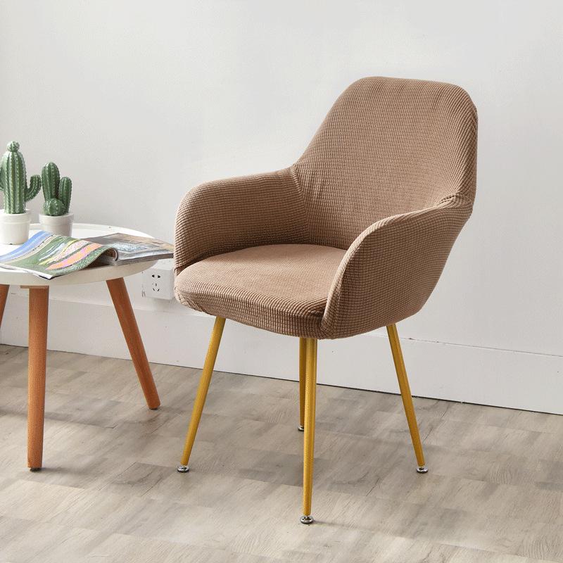 European Leather Dining Chair Cover with Curved Backrest, Thickened Universal Design for Household Chairs and Stools