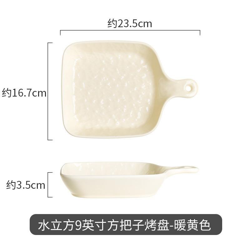 Creative Cream Wind Ceramic Dishes And Plates Household Household Housewarming Gifts Water Cube Rice Bowls Dishes And Plates Tableware Set Combination