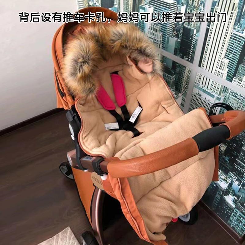 Thickened Baby Sleeping Bag Stroller Winter Warm Cocoon Style Infant Sleep Sack 0-3 Years Coral Fleece