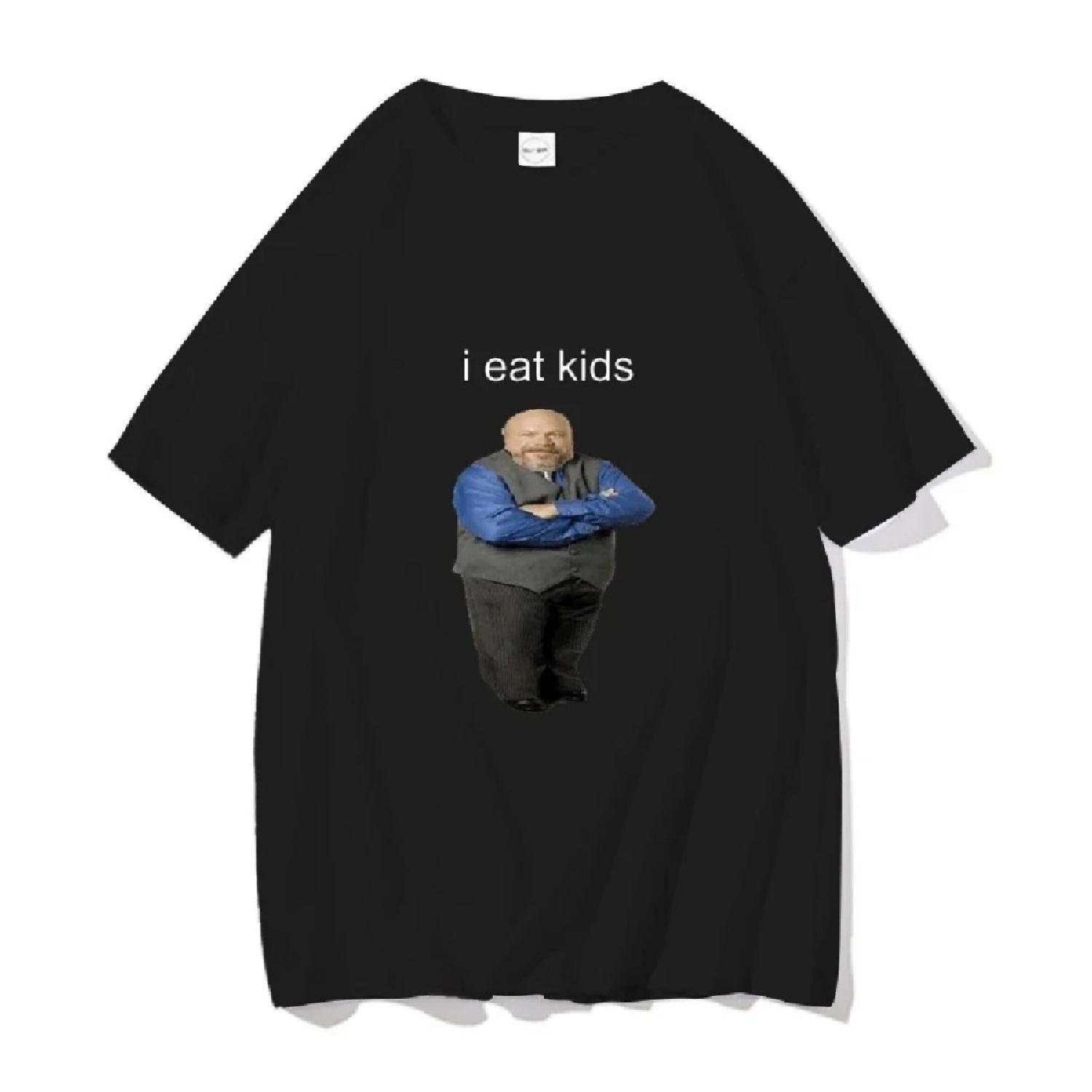 

Bertram I Eat Kids Print Funny Men Women T-shirts 100% Cotton T Shirt Short Sleeve New Black Casual Loose Tops Tees Man Clothing S