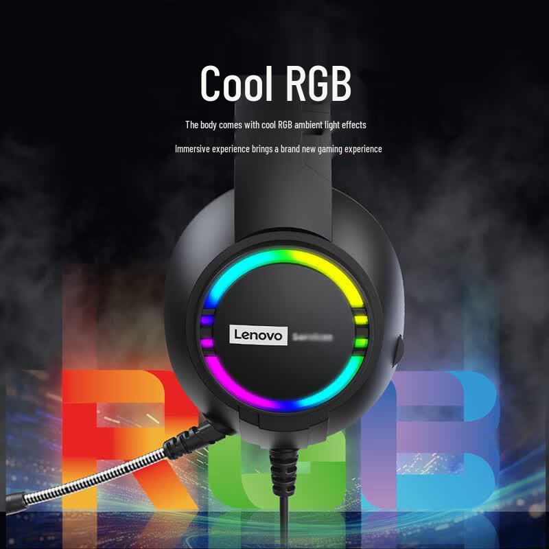 Lenovo 7.1 Surround Sound Wired Gaming Headset with Mic
