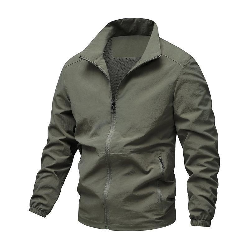 

2026 Men s Casual Korean Style Baseball Jacket - Spring/Autumn Outdoor Sports Outerwear 5XL армія зелений колір