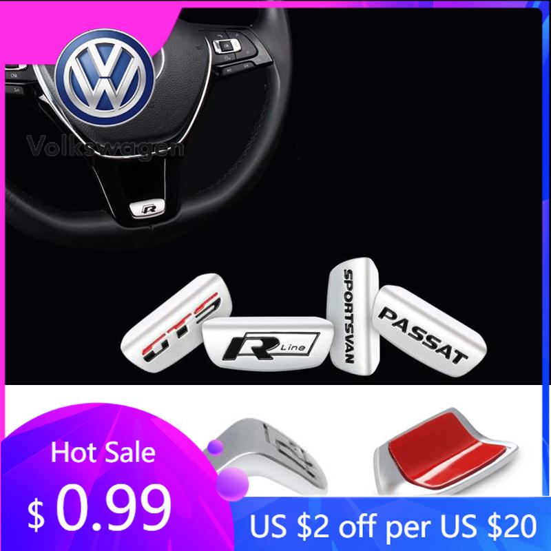 Dla VW Volkswagen Jetta MK5 Golf 3D Emblemat Rline ze stopu aluminium Naklejka na kierownicę samochodu Akcesoria Dla Volkswagen GTI Polo G